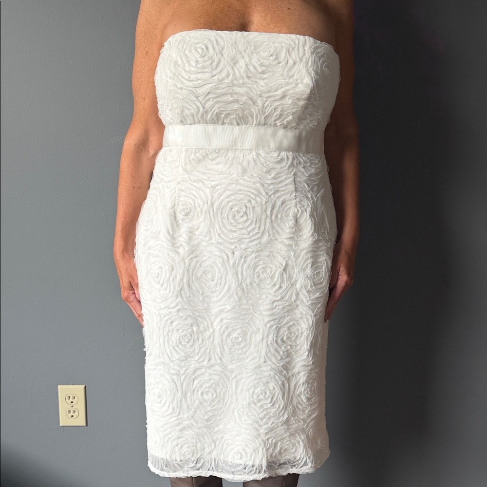 Ann Taylor Strapless White Floral Dress - Picture 6 of 6